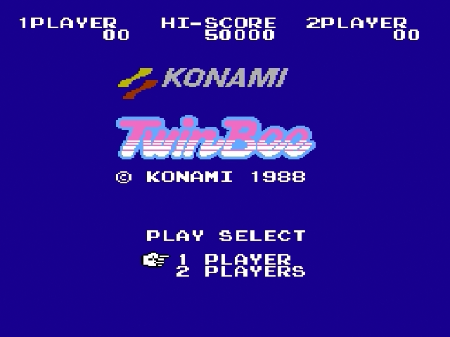 TwinBee title screen for Famicom Disk System